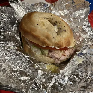 Toms turkey, on bialy