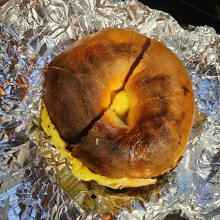 Burnt #3 on a plain bagel.. couldn't eat more than half!