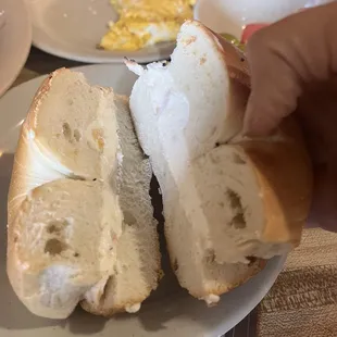 Plain with salmon cream cheese