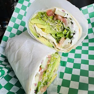 Veggie wrap $9.40