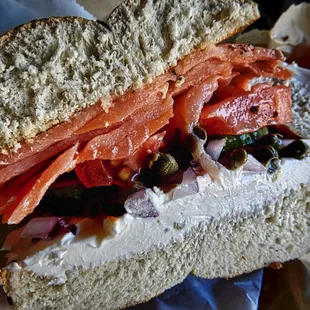 My delicious lox and bagel order.