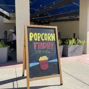 Fresh popcorn on  Fridays