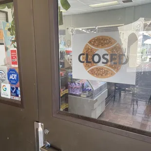 Closed on Wednesday at lunch.