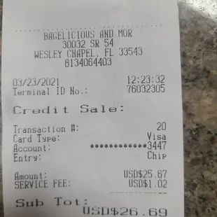 Illegal credit card fee