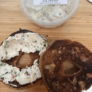 At home with a bagel