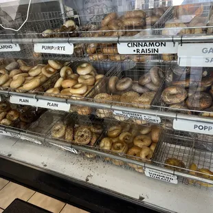 a variety of bagels