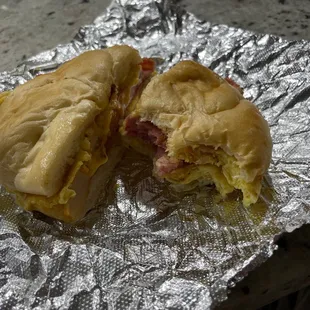 Hungry Bagel with Taylor Pork Roll, Egg and Cheese Breakfast (on a Kaiser roll)