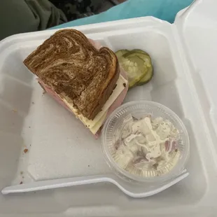 14. Tony Boy (with marble rye instead of wrap, and side of potato salad).