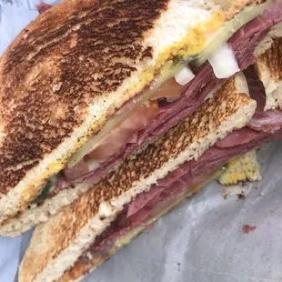 Corned Beef Sandwich on sourdough with jalapeño ranch, very good. Only thing is small portion of corned beef