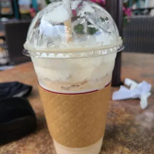 My Vanilla frap while I wait for our order!