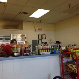 Working hard to get my breakfast bagel