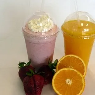 Milk Shake and Orange Juice