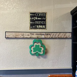 Coffee decorated for St Paddy&apos;s