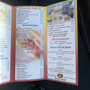Food menu