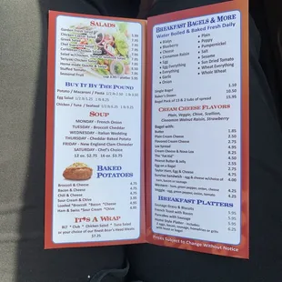Food menu