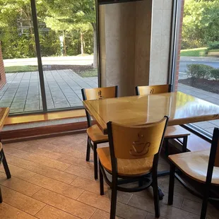 Partial view of conference area seating