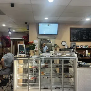 This picture was taken right before closing. They almost sold out of their bagels, that&apos;s how good they were. .