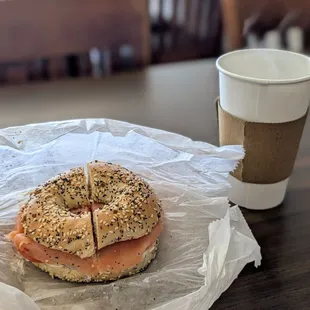 Lox bagel sandwich