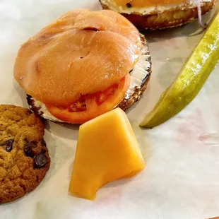 Lox Deluxe Bagel w/ Lite Cream Cheese and Wheat Work bagel