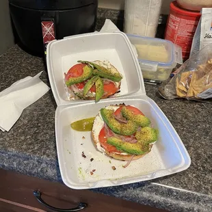 Veggie deluxe. September 2023. Avocado to bagel ratio still declining