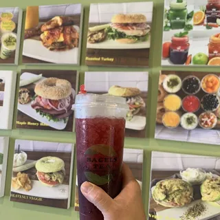 Strawberry Mango Fruit Tea with Strawberry Jelly