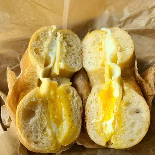 Classic jumbo egg sandwich