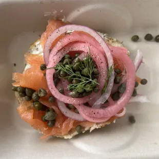 Lox, with Grillos cc and added pickled onion