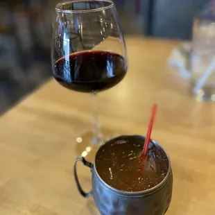 Wine and Strawberry Mule