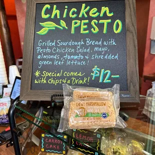 Chicken pesto sandwich