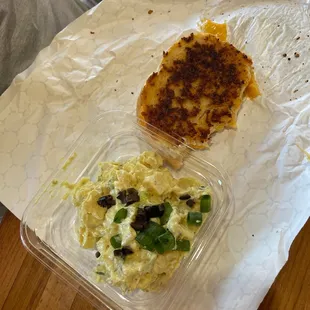 Gourmet Grilled Cheese Sandwich and potato salad