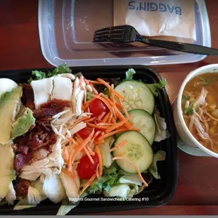 Half salad and souop