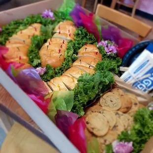 Giant Party Subs with cookies