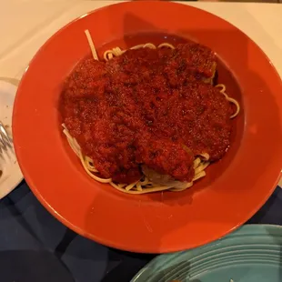 Spaghetti with meatballs