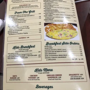 menu, pizza