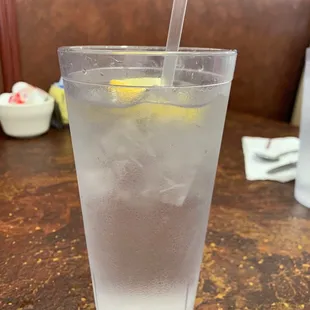 a glass of lemonade