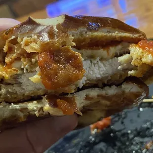 Chicken parm sandwich. Delish!!