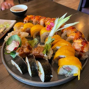 Bottom to top Spicy Tuna Sun Rise Alaska (my fav)