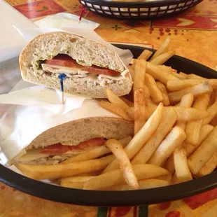 A whole rosemary chicken.