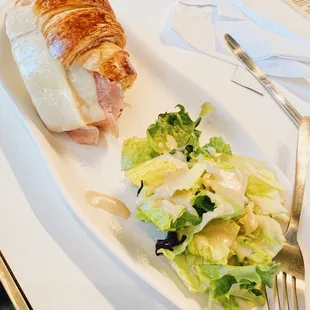 Paris ham &amp; swiss croissant