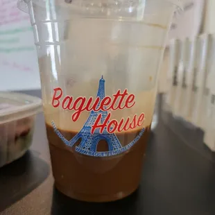 (no ice) Iced Vietnamese Coffee Photo taken before I took a sip.