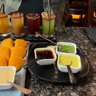 Carne Empanadas and shrimp empanadas