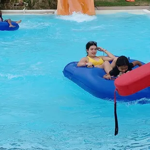 Double float. Waterslide