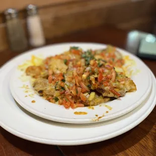 Chicken Tostones on 1/2 price Happy Hour menu