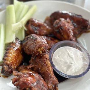 Mango habanero wings