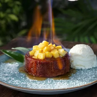 NEW! FLAMING PINEAPPLE BUTTER CAKE.
