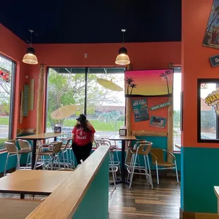 the interior of a restaurant