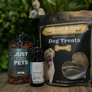 CBD treats and tincture for your fur babies !