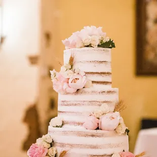 a three tiered wedding cake