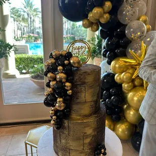 Chocolate cake with banana and walnut,