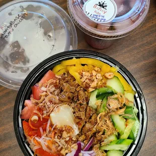 Vegan Bowl $12 + Island Breeze $2.50